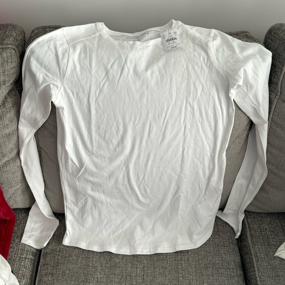 NWT JCcuts kids long sleeve white shirt 14